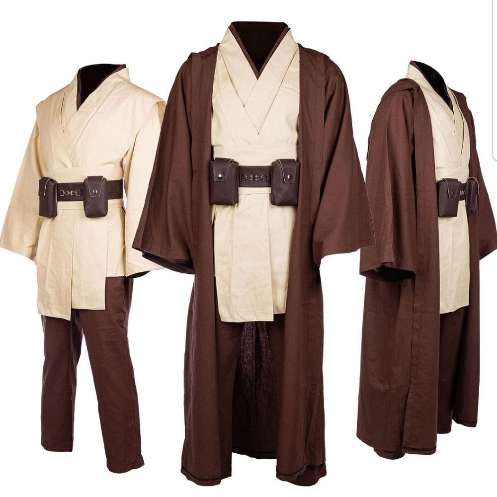 Star wars Obi Wan Kenobi Costume Jedi Robe Hoodies Uniforms Cosplay Set 3 pc